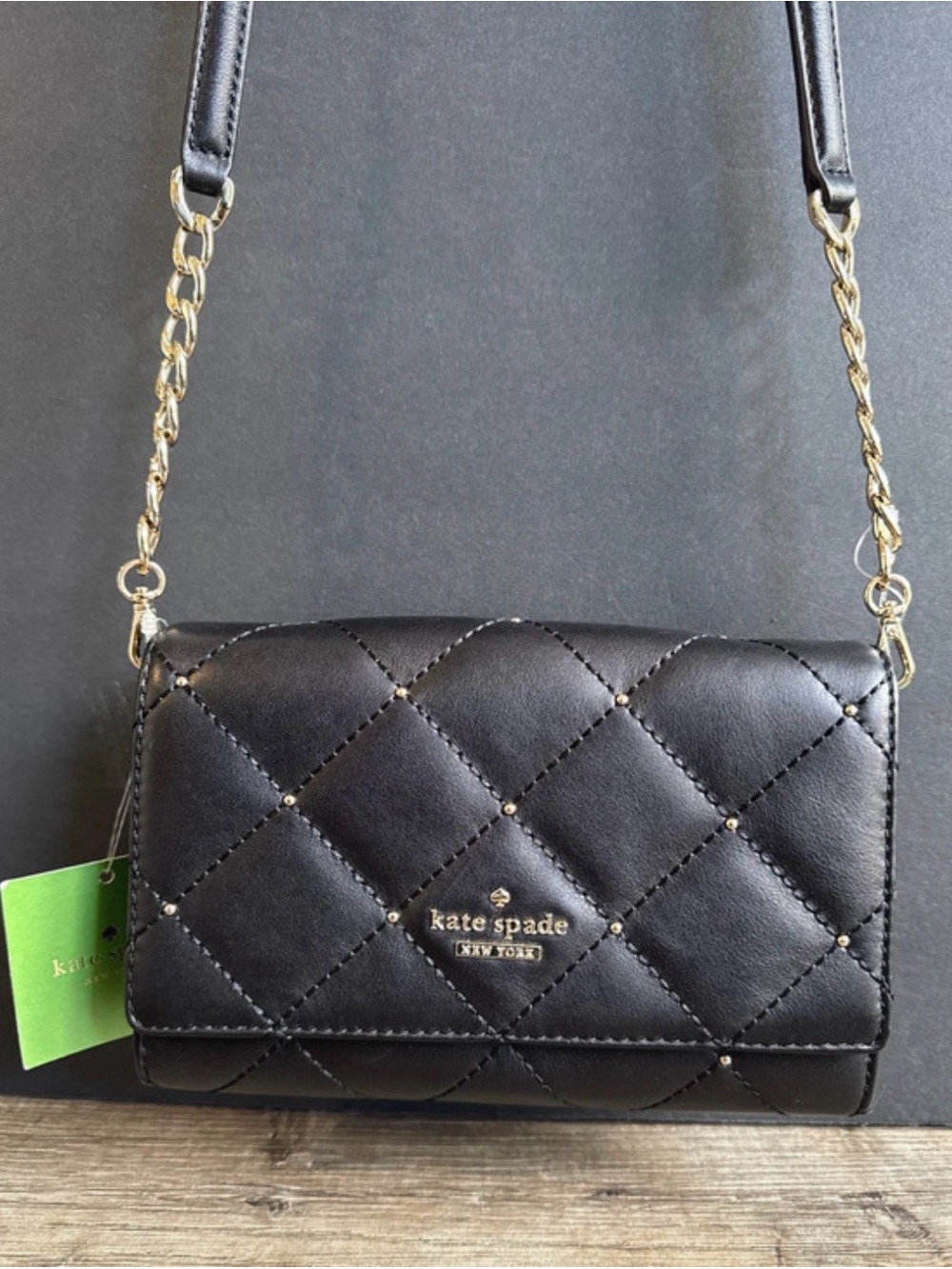 NWT kate spade Black Emerson Studded purse